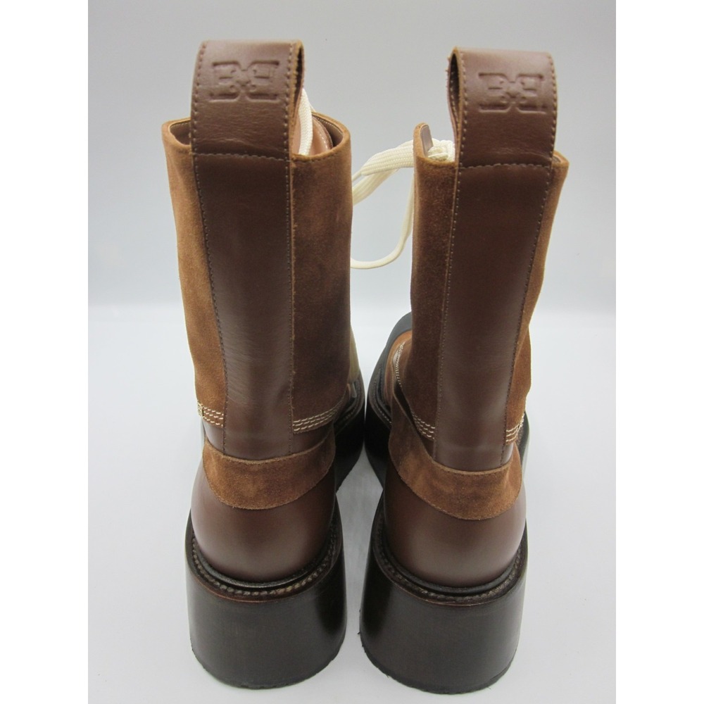 Brown Suede/Leather Bally Lace Up Platform Boots Size 36 - Picture 4 of 8